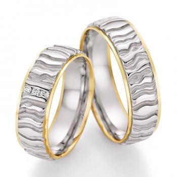 Trauringe Weiss-Gelbgold von Ruesch 66/45030-065